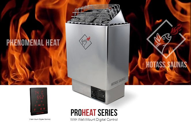 Hotass Saunas ProHeat Series 4.5kW Stainless Steel Sauna Heater System