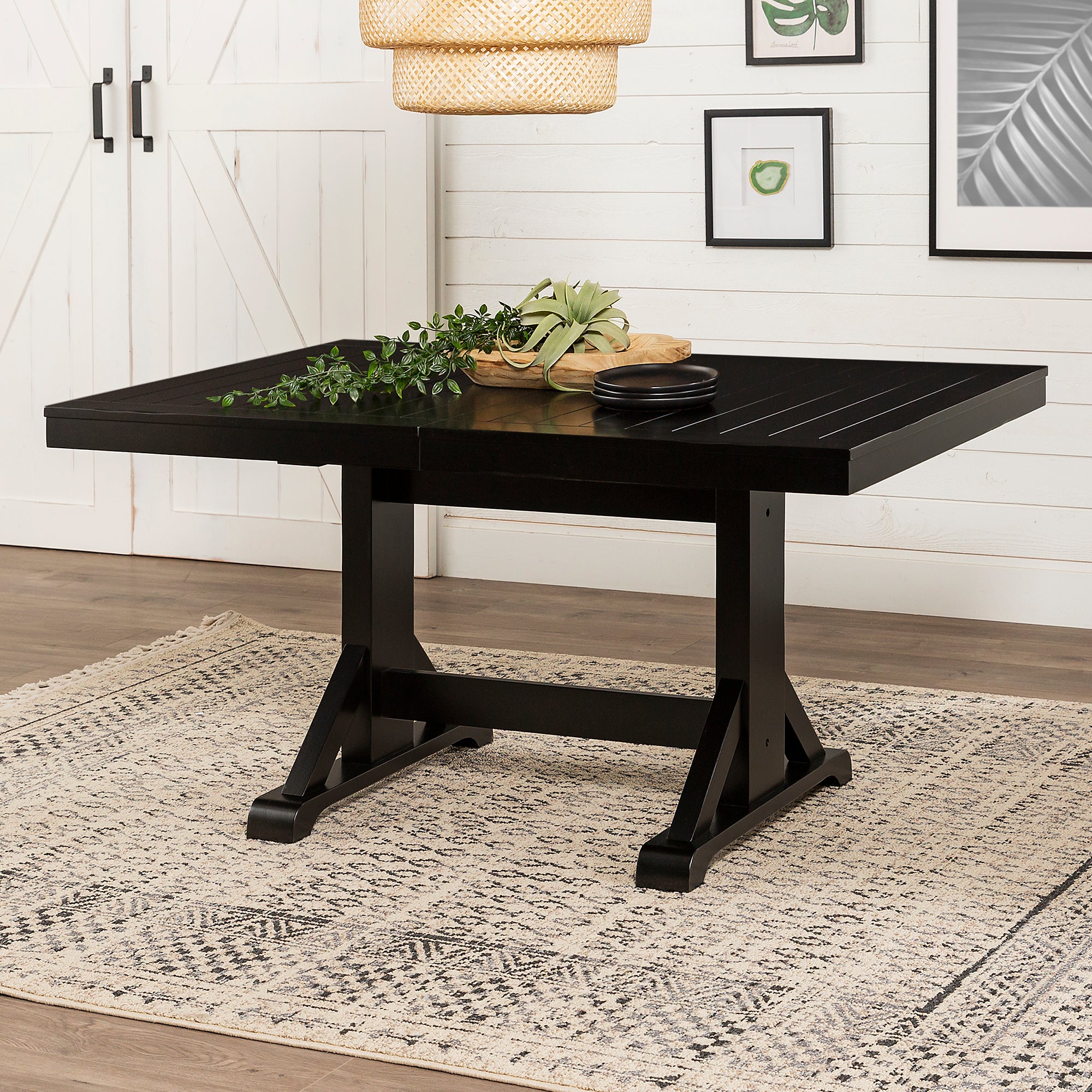 Walker Edison Millwright Extendable Dining Table
