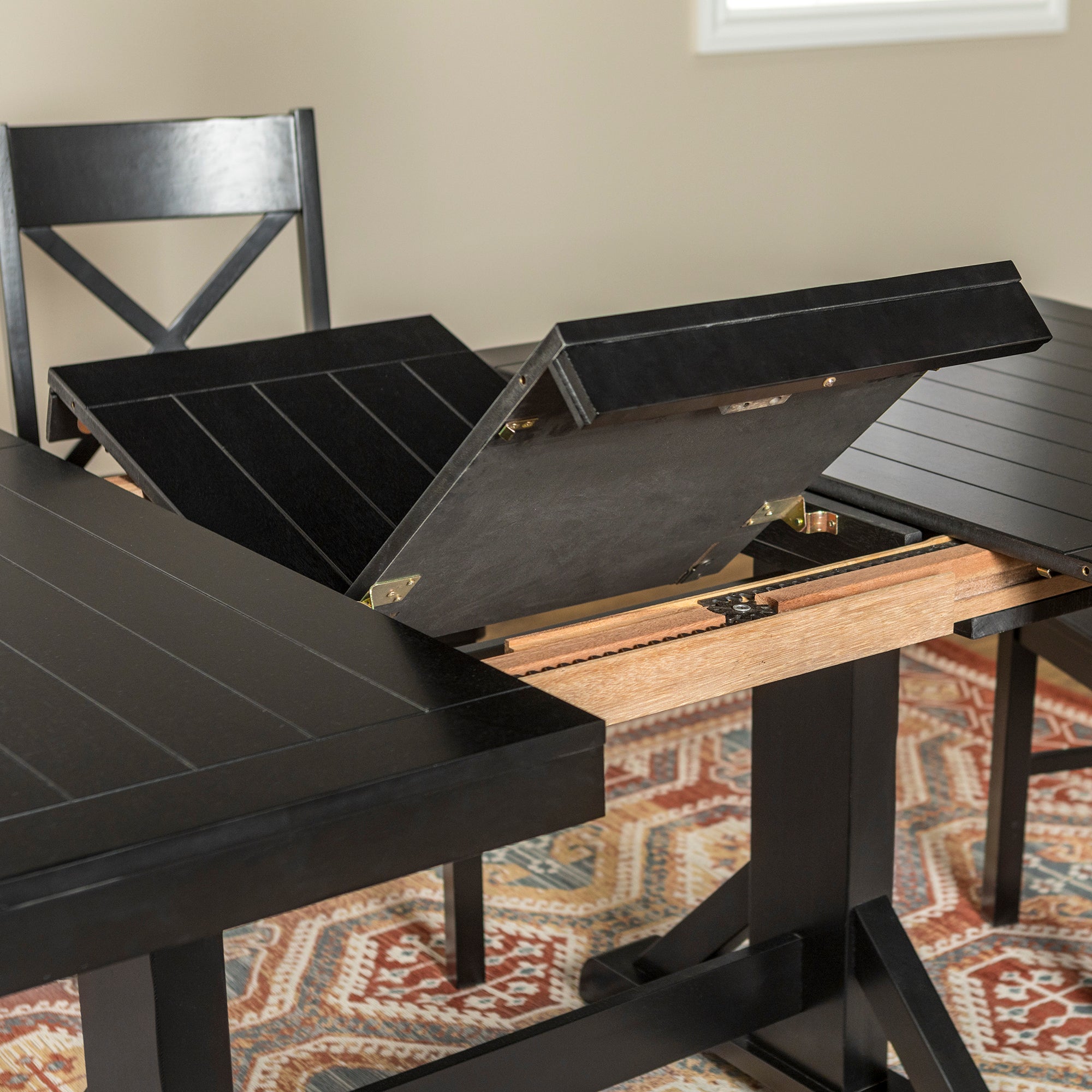 Walker Edison Millwright Extendable Dining Table