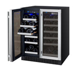 Allavino 24" Wide FlexCount II Tru-Vino 36 Bottle Dual Zone Stainless Steel Wine Refrigerator