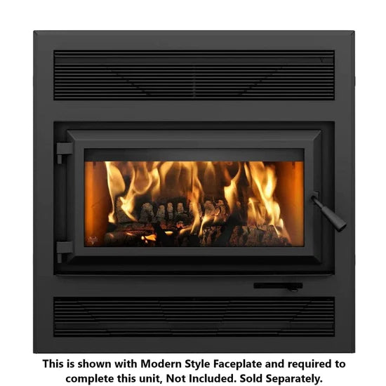 Ventis Large Sized Single Door Wood Burning Fireplace with 2200 Sq Ft Max Heating Space