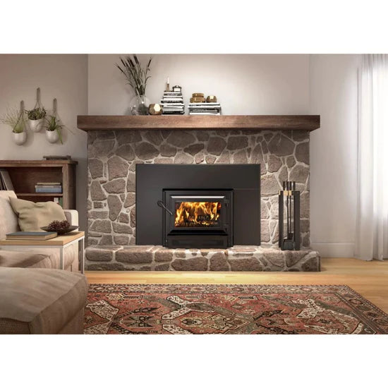 Ventis Medium Sized Single Door Wood Burning Fireplace Insert with 1800 Sq Ft Max Heating Space