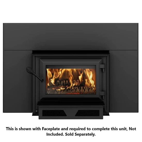 Ventis Medium Sized Single Door Wood Burning Fireplace Insert with 1800 Sq Ft Max Heating Space