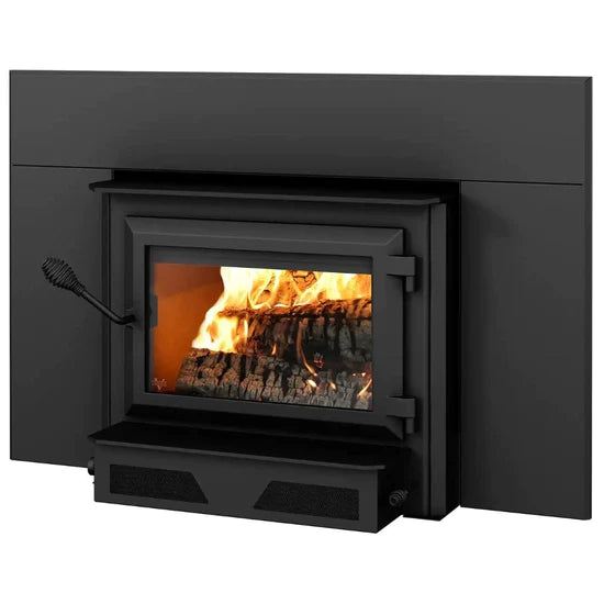 Ventis Large Sized Single Door Wood Burning Fireplace Insert and Blower with 2100 Sq Ft Max Heating Space