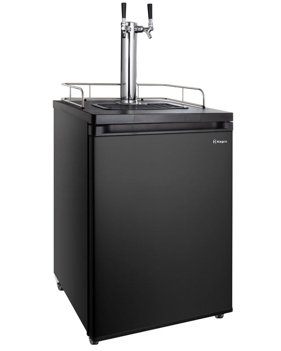 Kegco 24" Wide Homebrew Dual Tap Black Kegerator