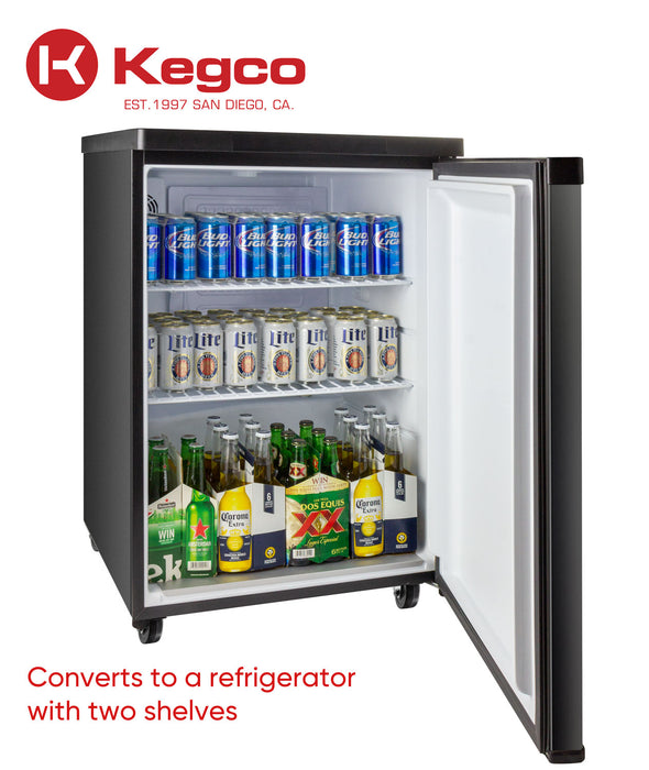 Kegco 24" Wide Dual Tap Black Kegerator