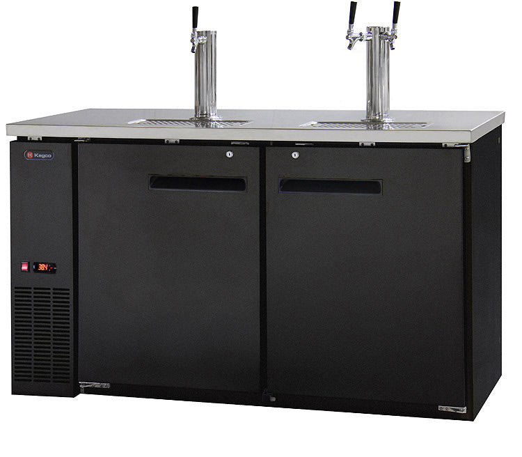 Kegco 61" Wide Triple Tap Black Commercial Kegerator