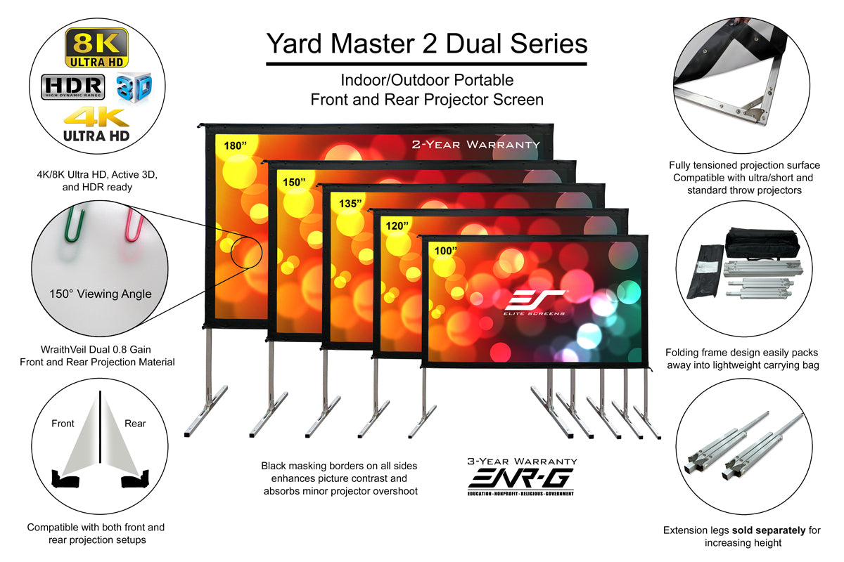 Elite Screens Yard Master 2 WraithVeil® Dual