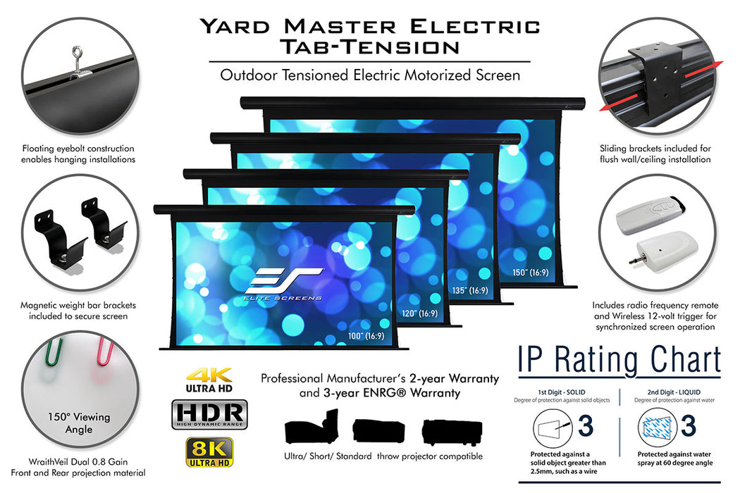 Elite Screens Yard Master Electric Tension