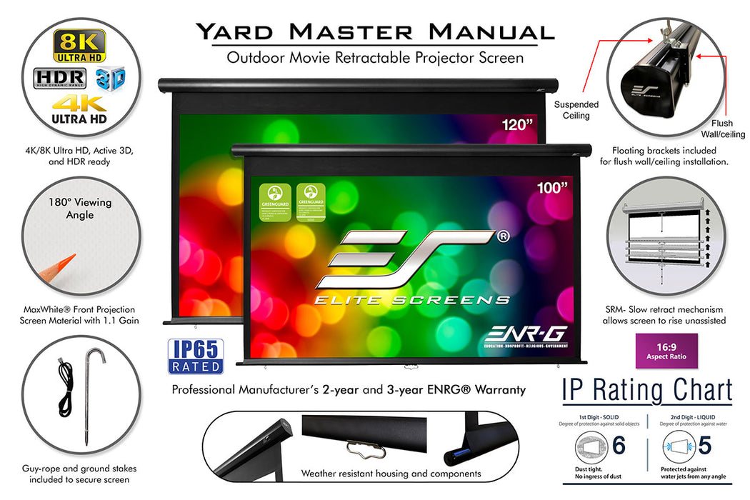 Elite Screens Yard Master Manual