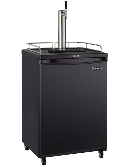 Kegco 24" Wide Single Tap Black Commercial/Residential Kegerator