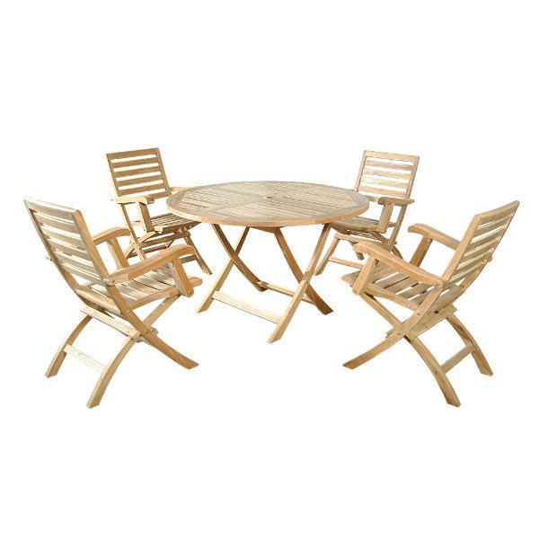 Anderson Teak Andrew Bahama 5-Pieces Folding Dining Set