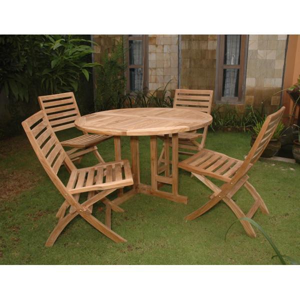 Anderson Teak Andrew Butterfly Folding 5-pieces Dining Set