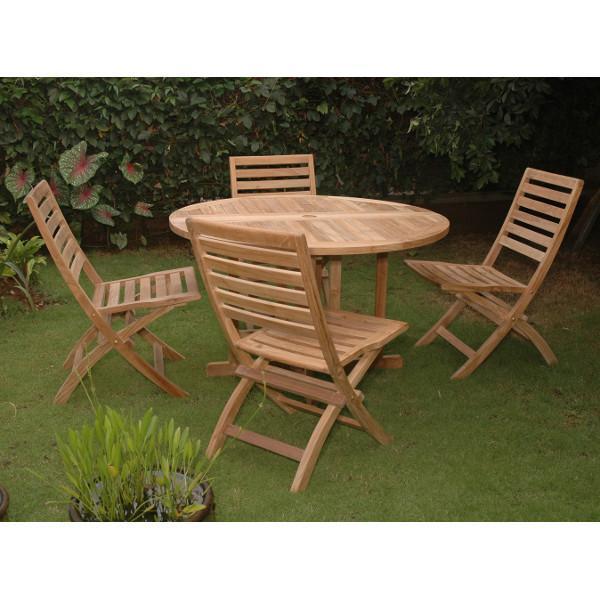 Anderson Teak Andrew Butterfly Folding 5-pieces Dining Set