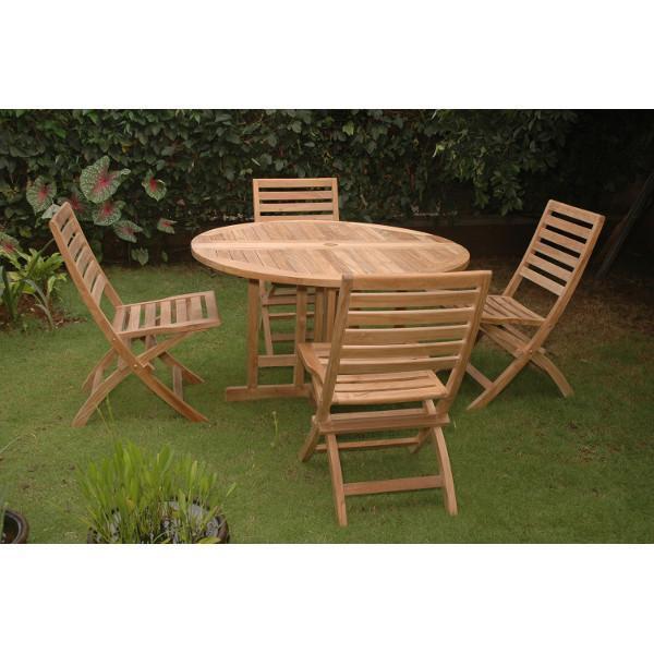 Anderson Teak Andrew Butterfly Folding 5-pieces Dining Set