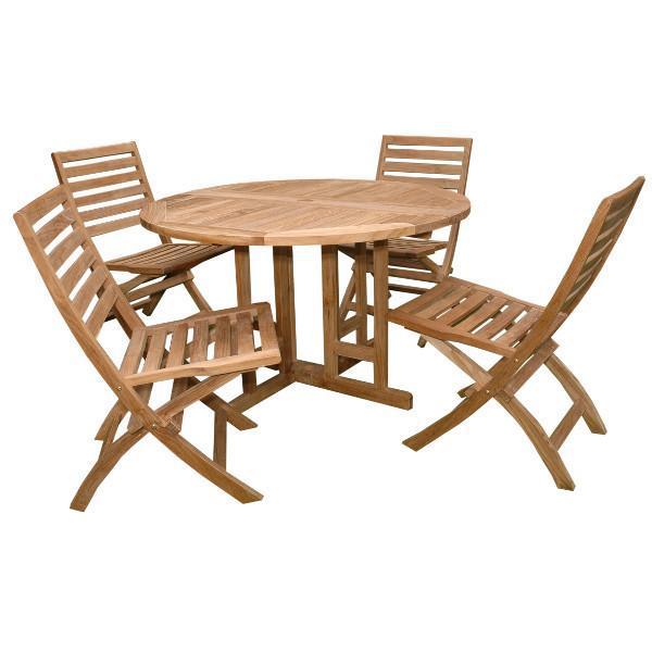 Anderson Teak Andrew Butterfly Folding 5-pieces Dining Set