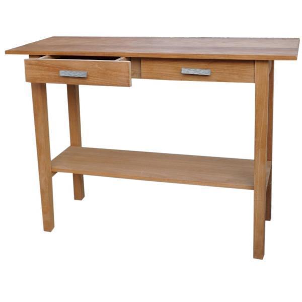 Anderson Teak Atlanta Rectangular Serving Table w/ 2 Drawers and 1 Shelf