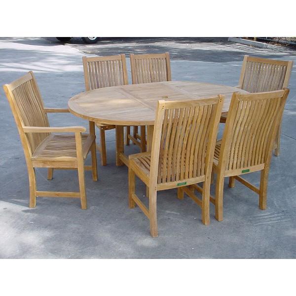 Anderson Teak Bahama Chicago 7-Pieces Dining Chair C