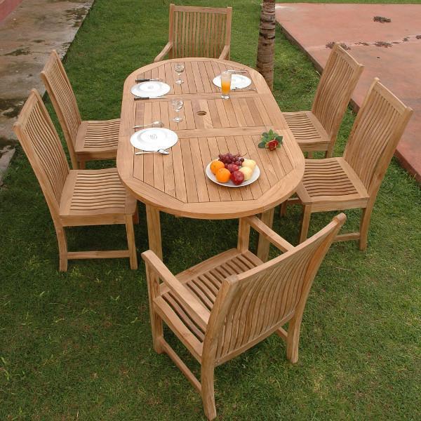 Anderson Teak Bahama Chicago 7-Pieces Dining Set A