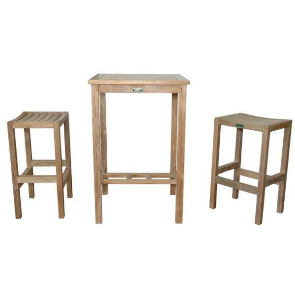 Anderson Teak Bahama Montego 3-Pieces Square Bar Set