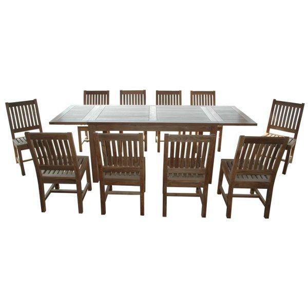 Anderson Teak Bahama Rialto 11-Pieces Rectangular Dining Set