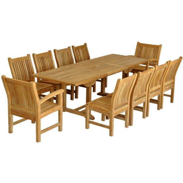 Anderson Teak Bahama Sahara 11-Pieces 8' Rectangular Dining Set