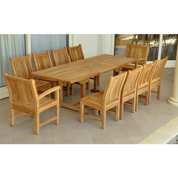 Anderson Teak Bahama Sahara 11-Pieces 8' Rectangular Dining Set