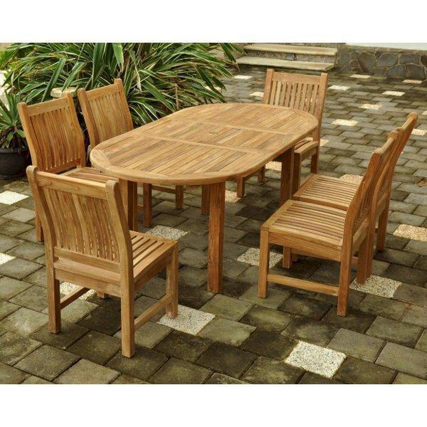 Anderson Teak Bahama Sahara 7-Pieces 8' Rectangular Dining Set