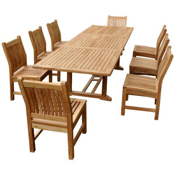 Anderson Teak Bahama Sahara 9-Pieces 10' Rectangular Dining Set