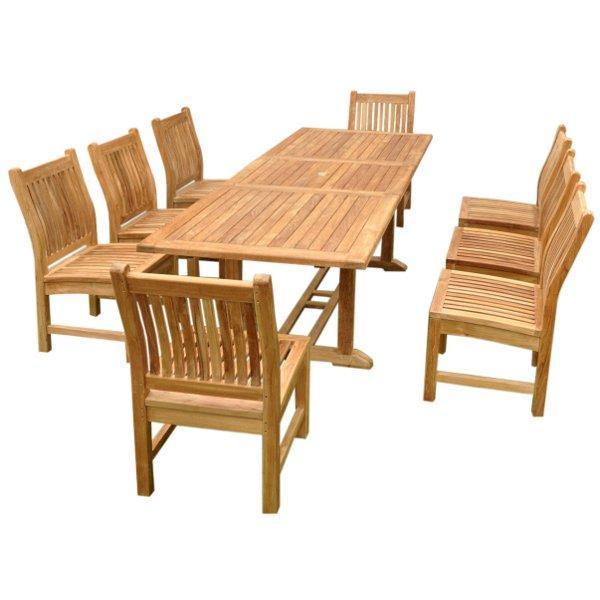 Anderson Teak Bahama Sahara 9-Pieces 8' Rectangular Dining Set