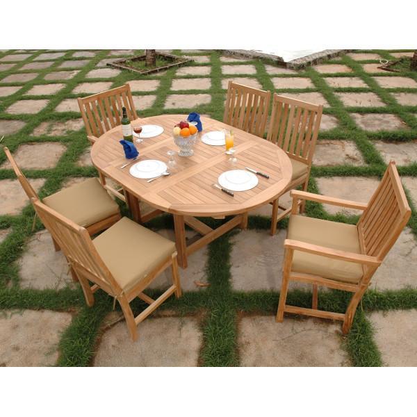 Anderson Teak Bahama Wilshire 7-Pieces Extension Dining Set