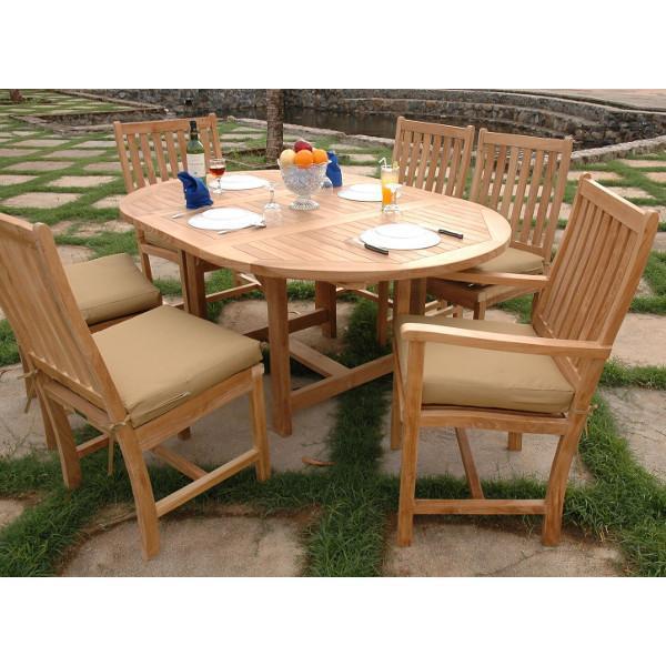 Anderson Teak Bahama Wilshire 7-Pieces Extension Dining Set