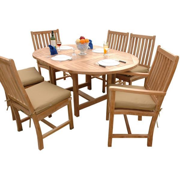 Anderson Teak Bahama Wilshire 7-Pieces Extension Dining Set