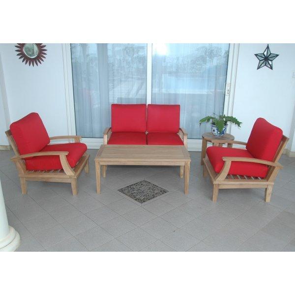 Anderson Teak Brianna 5-Pieces Deep Seating Loveseat Set