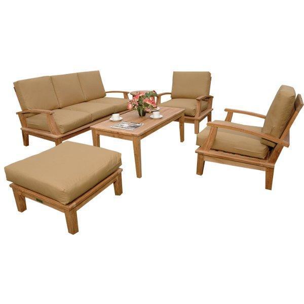 Anderson Teak Brianna 5-Pieces Deep Seating Sofa Set