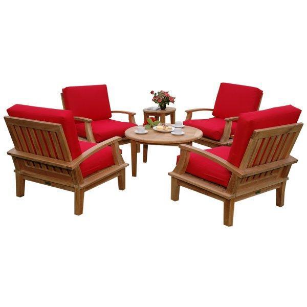 Anderson Teak Brianna 6-Pieces Deep Seating Armchair Set