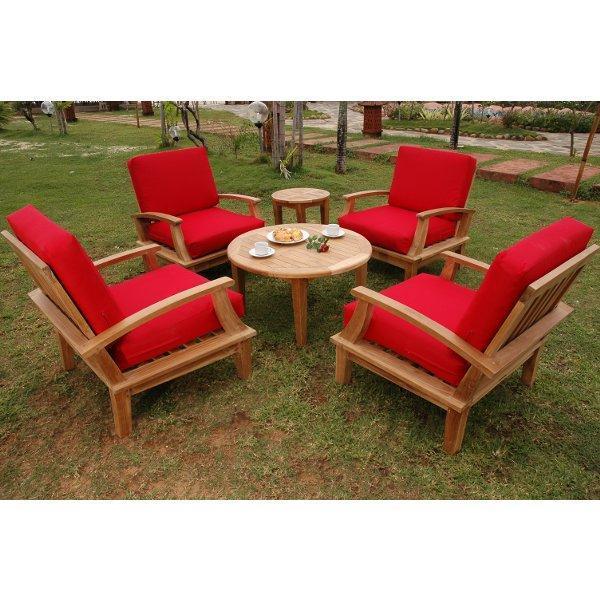 Anderson Teak Brianna 6-Pieces Deep Seating Armchair Set