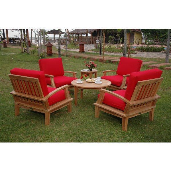 Anderson Teak Brianna 6-Pieces Deep Seating Armchair Set