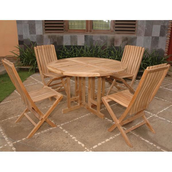 Anderson Teak Butterfly Comfort 5-Pieces Dining Table Set