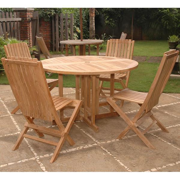 Anderson Teak Butterfly Comfort 5-Pieces Dining Table Set