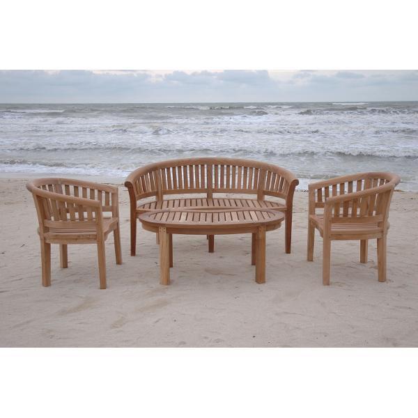 Anderson Teak Curve 4-Pieces Conversation Set