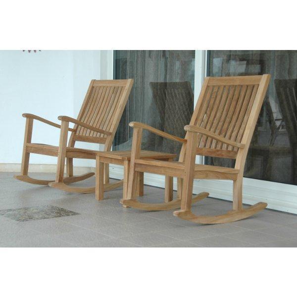 Anderson Teak Del-Amo Bahama 3-Pieces Set with Square Side Table