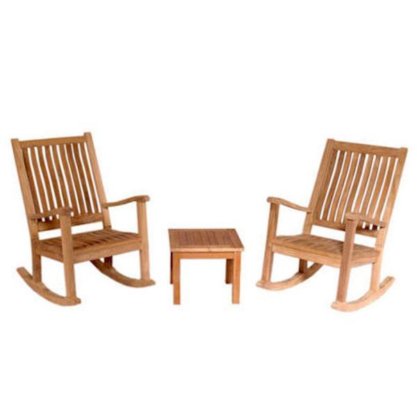 Anderson Teak Del-Amo Bahama 3-Pieces Set with Square Side Table