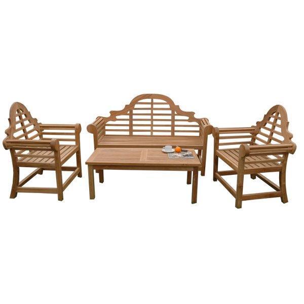 Anderson Teak Marlborough 3-Seater 4-Pieces Conversation Set