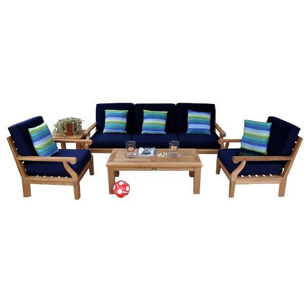 Anderson Teak Riviera Luxe 7-Pieces Modular Set With Rectangular Table B