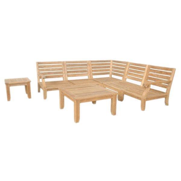 Anderson Teak Riviera Luxe 7-Pieces Modular Set with Square Tables