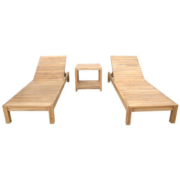 Anderson Teak South Bay Glenmore 3-Pieces Lounger Set