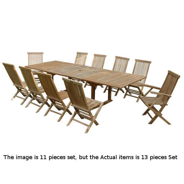 Anderson Teak Valencia Classic 13-Pieces Dining Set