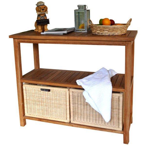 Anderson Teak Wicker Basket for Towel Console TB-4720 (1 pair)
