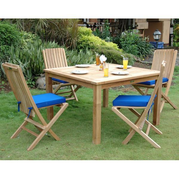 Anderson Teak Windsor Comfort Chair 7-Pieces Folding Dining Set